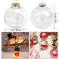 16pcs Plastic Fillable Christmas Tree Ball Diy with Removable Cap