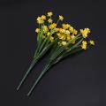 24pcs Artificial Flowers Outdoor Uv Resistant Plants, Yellow