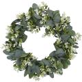 Simulation Eucalyptus Wreath with Flowers Suitable for Front Door