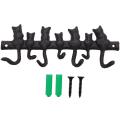 7 Cats Cast Iron Wall Hanger-keys Holder with 7 Hooks-wall Mounted