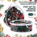 4 Pack Christmas Wreath Container 30 Inch,storage Bag(transparent)