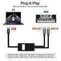 Usb Midi Cable Midi to Usb Cable for Editing&recording 2m(black)