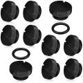 10 Pieces Black G 1/4 Inch Plug Fitting with O- Ring Water Stop Plug
