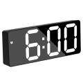 Digital Alarm Clock Bedside White Led Travel Clocks ,black