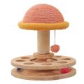 Wooden Track Balls Turntable 2 In 1 Cat Toy Fun for Cats and Kitten A