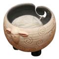 Sleepy Sheep Ceramic Yarn Bowl for Tangle Free , 6 W X 4.5inch H