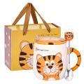 Cartoon Tiger Ceramic Tea Cup for The Year Of Tiger Coffee Milk Mug B