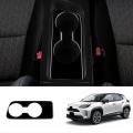 Car Glossy Black Center Console Water Cup Holder Decoration