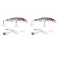 Usb Rechargeable Led Twitching Fish Lure Electric Bait Vibrate