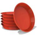 Plant Saucer 6 Pack 13.5 Inch Plastic Plant Trays(red)