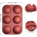 2pcs Semi Sphere Silicone Molds,for Chocolate, Cake, Jelly,baking Diy