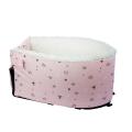 Dog Car Carrier Non-slip Pet Booster Seat Anti-collapse Pink