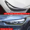 Car Matte Black Front Headlights Eyebrows Eyelids Cover Stickers