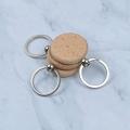 50pcs Diy Blank Wooden Keychain Square Carved Key Ring 40 X 40 Mm