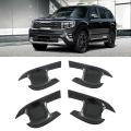 For Kia Mohave 2020 2021 2022 Abs Carbon Fiber Door Handle Bowl Cover
