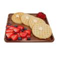 2 Pack Wood Square Dinner Plates,7.8inch for Dessert, Charger Plate