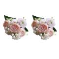 2pcs Artificial Peony Flower Bouquet,for Party Home Decor(light Pink)