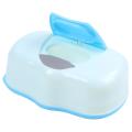 Wet Tissue Box Plastic Automatic Case Wipes Press Pop-up Blue