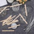 200x Candle Making Kit,wooden Candle Wick Holders,candle Wick Sticker