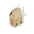 24set Christmas House Packaging Box Candy Gift Bags with Ropes