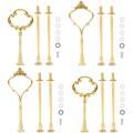 4 Set Of 3 Tier Cake Plate Stand Handle Hardware, 2 Styles , Gold