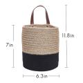 Wall Hanging Cotton Rope Basket with Handle for Flower Plants,toys(s)