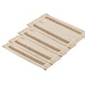 4pcs Hemp Rope Woven Colorblock Placemat for Table Woven Placemat D