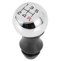 5 Speed Aluminum Gear Shift Knob for Peugeot 106 Silver+black Number