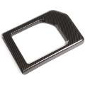 Center Console Gear Shift Panel Frame Trim, Abs Carbon Fiber