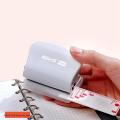 Kw-trio 3-hole Paper Punch Handheld Metal Hole Puncher for A5 White
