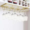 Wine Glasses Rack Wire Storage Hanger for Kitchen Bar Pub (4 Rows)