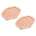 2 Packs Hexagon Round Ice Square Tray with Lid,mini Circle Ice Ball-b