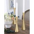 Gold Taper Candlestick Holders ,3pcs for Wedding, Dinning,home Decor