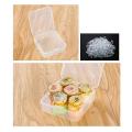 16 Pack Clear Plastic Beads Storage Containers Box with Hinged Lid