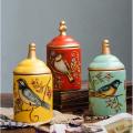 Ceramic Tea Caddy Kitchen Canister Jars Storage Bottles Retro-c
