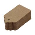 Pack 100 Rustic 40mmx70mm Scalloped Kraft Paper Card,blank Brown Tag