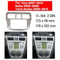 2x 2 Din Stereo Radio Dvd Player Frame Panel Trim for Toyota Vios