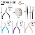 Pliers for Jewelry Making Kit,with Jump Ring,2 Rolls Jewelry Wire