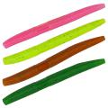 30pcs Worm Fishing Lure 10cm Silicone Fishing Lure Fluorescent Yellow