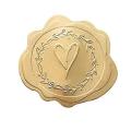 300pcs Gold Seal Looking Heart Envelope Seals for Wedding Invitations