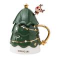 1pc 420ml Christmas Cup Mug Couple Cup Girl Ceramic Drinking Cup A
