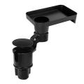 Car Cup Holder Expander Tray, with 360rotation Detachable Tray Table