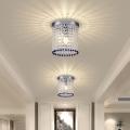 Modern Chrome Lustre Led Crystal Ceiling Lights Home Decoration