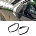 Car Abs Carbon Fiber Rearview Mirror Rain Eyebrow Cover Trim Frame