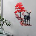 Deer Woodland Metal Wall Art Silhouette Wall Sculpture Living-b