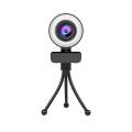 2k Full Hd Web Camera with Microphone Led Fill Light Usb Web Cam