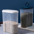 Plastic Kitchen Cereal Dispenser Dry Food Rice Storage Bottle-blue