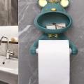 Storage Figurines Toilet Animal Tissue Holder Home Decoration (green)