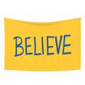 Believe Poster Aesthetic Tapestries Small Art Wall Hanging Throw B