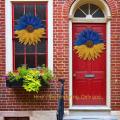 Ukraine Flag Sunflower Front Door Wreath Sunflower Wreath